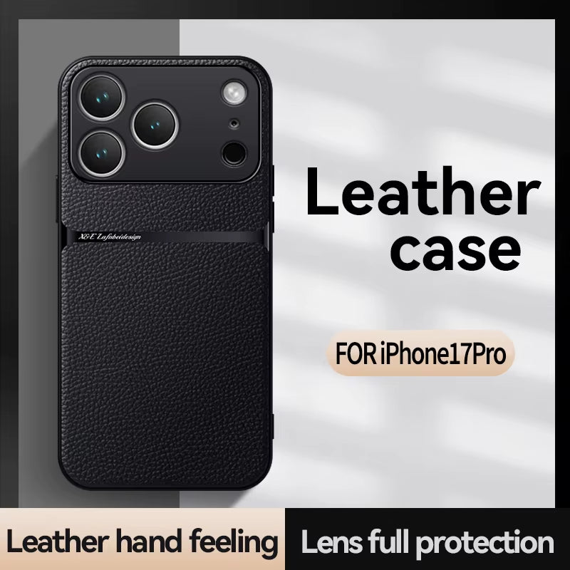Magnetic Leather Phone Case for Iphone 17 16 13 12 11 Pro Max Cases for Iphone 17 Air 15 14 Pro Max 16 plus Lens Protector Cover