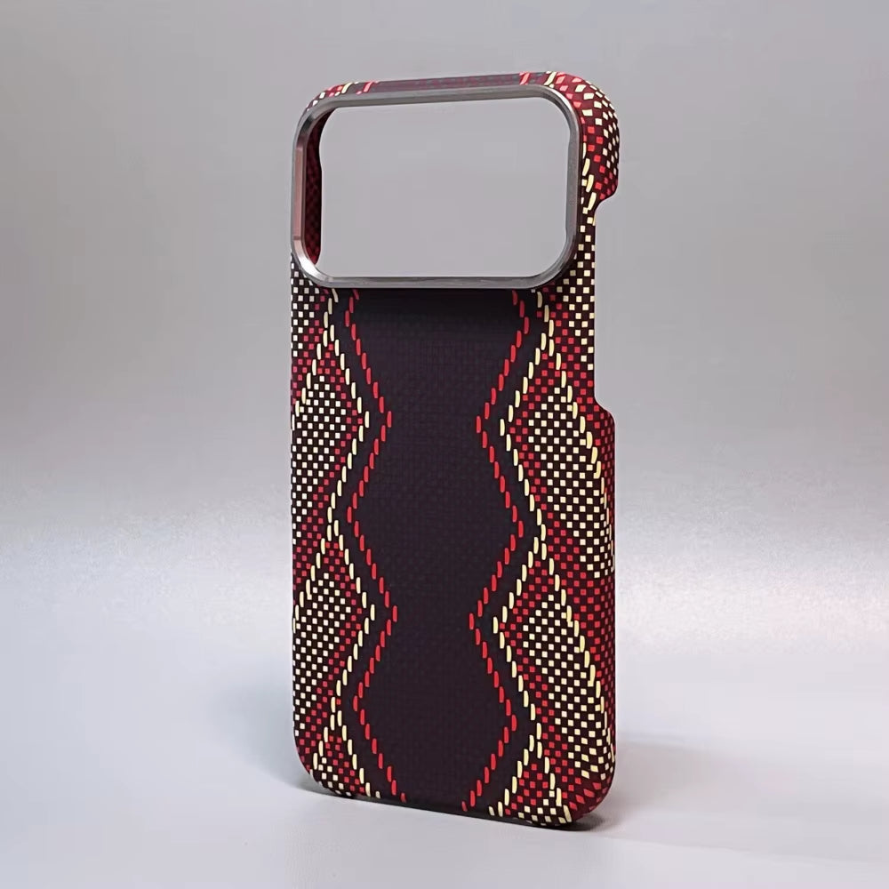 Luxury Carbon Fiber Slim Case for Iphone 17 13 14 15 16 Pro Max Shockproof Alloy Lens Camera Protective Ultra Thin Hard PC Cover