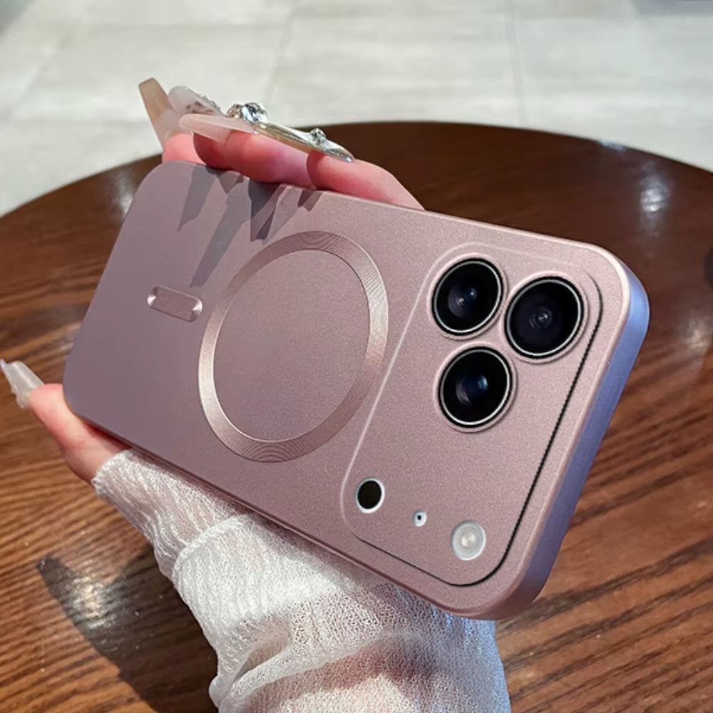 Luxury Matte Magnetic Phone Case for Iphone 17 13 12 11 16 Pro Max 15 14 plus 16E 17 Air for Magsafe Charge Lens Protector Cover