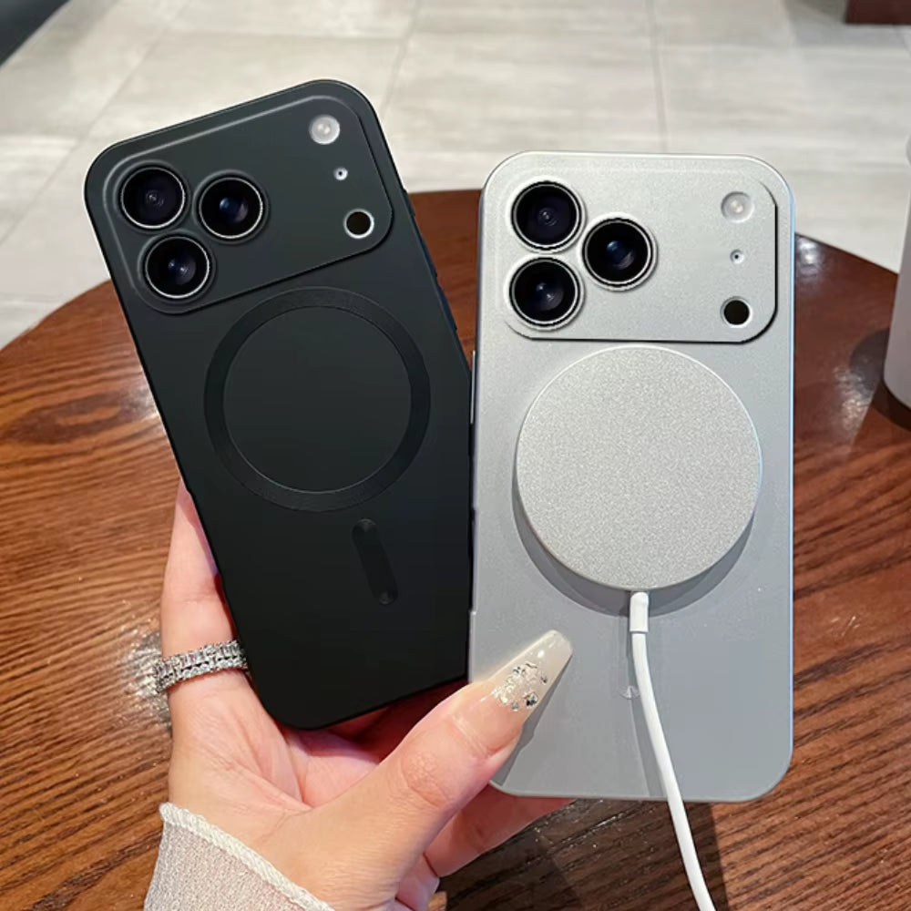 Luxury Matte Magnetic Phone Case for Iphone 17 13 12 11 16 Pro Max 15 14 plus 16E 17 Air for Magsafe Charge Lens Protector Cover
