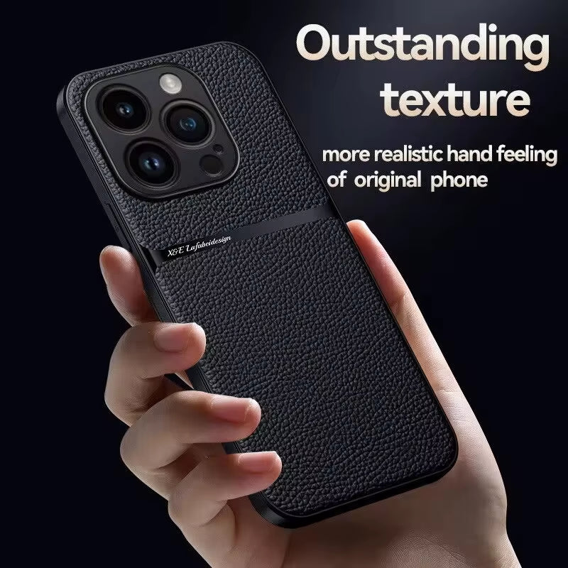 Magnetic Leather Phone Case for Iphone 17 16 13 12 11 Pro Max Cases for Iphone 17 Air 15 14 Pro Max 16 plus Lens Protector Cover