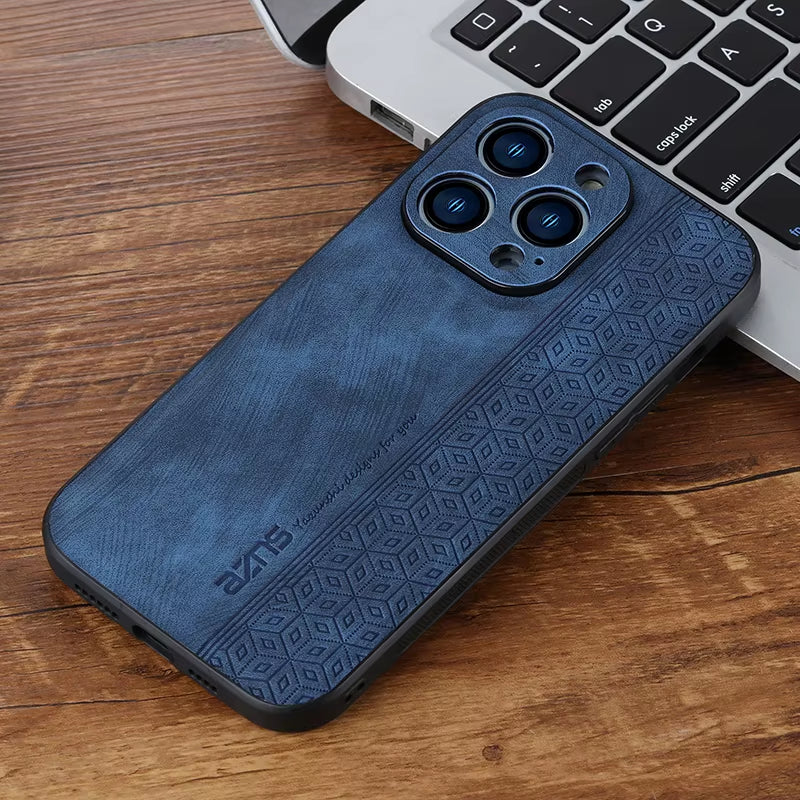 Shockproof Leather Phone Case for Iphone 17 16 15 13 11 14 12 Pro Max 17 Air Business Style Cover for Iphone 16 15 14 plus Funda