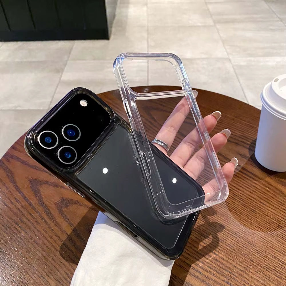 Space TPU Clear Phone Case for Iphone 17 17 Air 16E 16 plus Pro Max Shockproof Acrylic Armor Cover Colorful Frame Bumper Shell