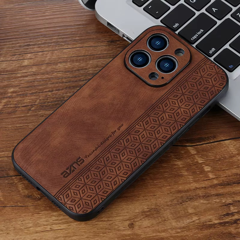 Shockproof Leather Phone Case for Iphone 17 16 15 13 11 14 12 Pro Max 17 Air Business Style Cover for Iphone 16 15 14 plus Funda