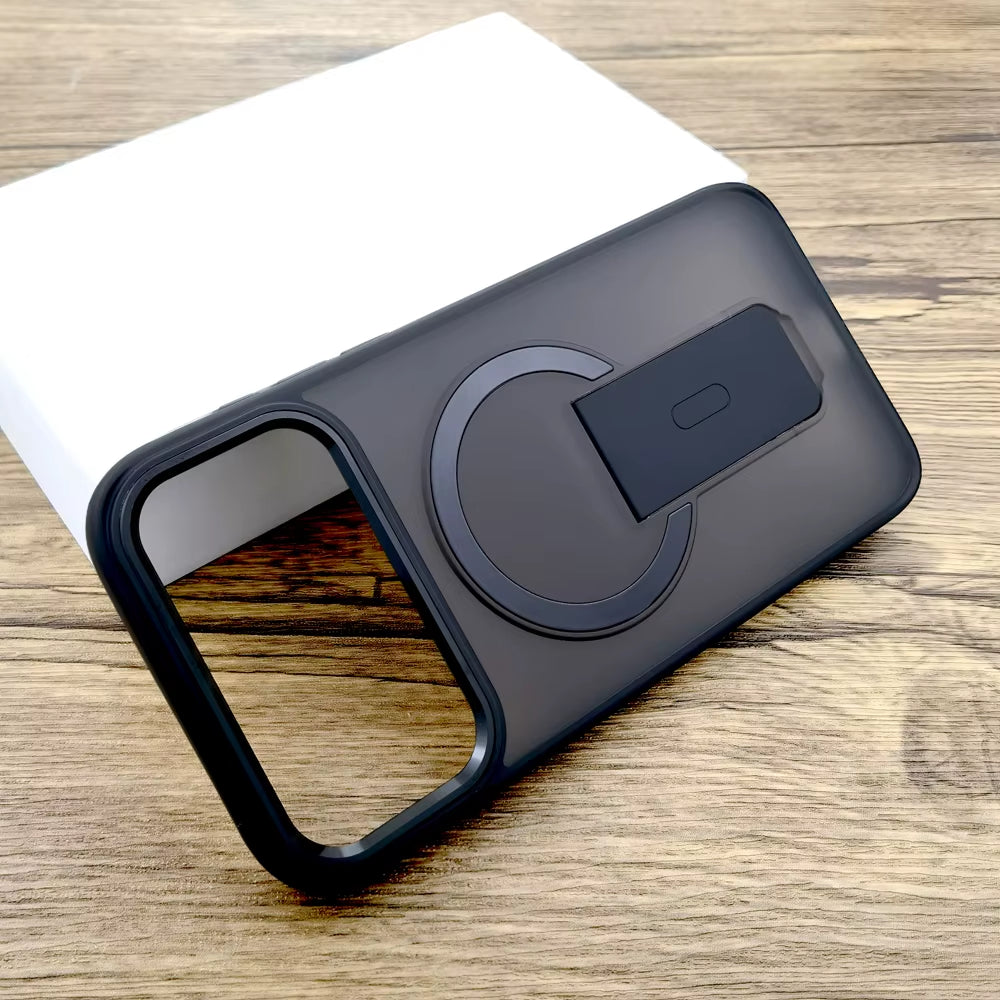Shockproof Armor Matte Case for Iphone 17 16E 16 15 14 13 12 11 Pro Max Air 17Pro Magsafe Wireless Charge with Stand Full Covers