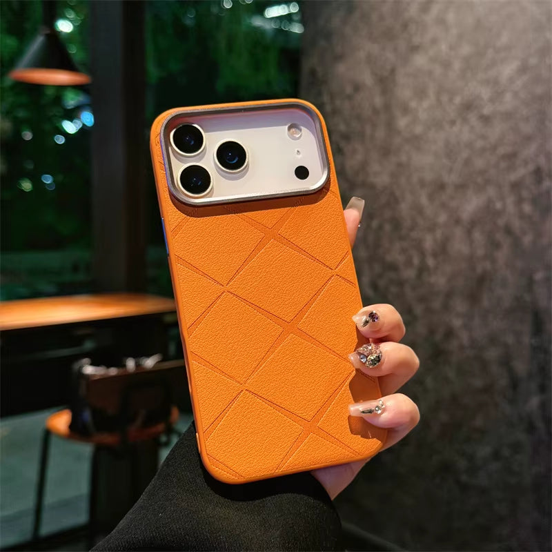 Luxury Simple Business TPU Leather Stylish Phone Case for Apple Iphone 17 Shockproof Proteciton Cover Coque