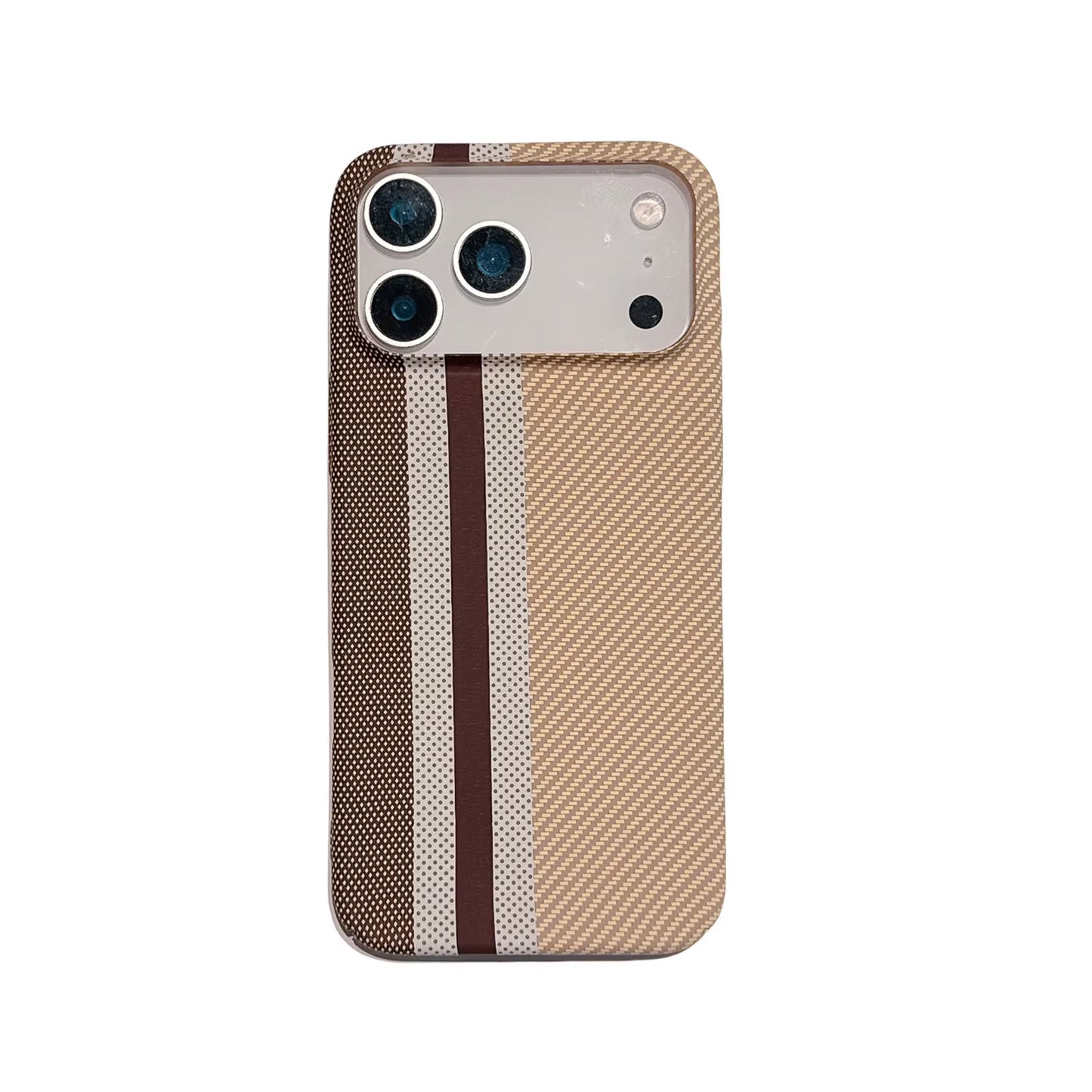 Large Kong Kevlar Carbon Fiber Stripe Texture Hard PC Case for Iphone 17 Air 16 15 14 plus 13 12 Promax 11 Shockproof Back Cover