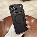 Luxury Leather for Magsafe Magnetic Case for Iphone 17 Air 16 15 14 13 12 11 Pro Max plus Wireless Charging Lens Protector Cover