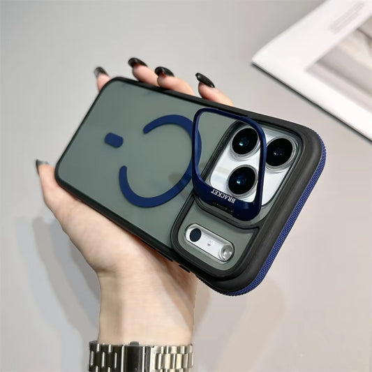 Luxury Matte Transparent Magsafe Kickstand Stand Phone Case for Iphone 17 Air 16 15 14 plus 13 12 11 17 Pro Max Magnetic Cover