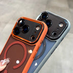 Business Transparent Magsafe Case for Iphone 17 16 15 14 13 12 11 17 Pro Max Plating Camera Protection Cover for Iphone 17 Air