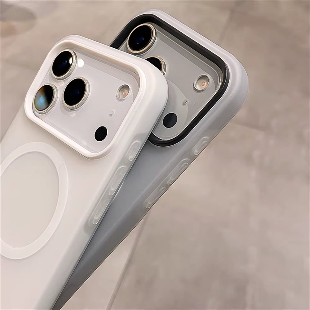 Jelly Candy Color Magnetic Matte Case for Iphone 17 Air 16 15 14 13 12 Pro Max plus Wireless Charging Shockproof Solid Cover