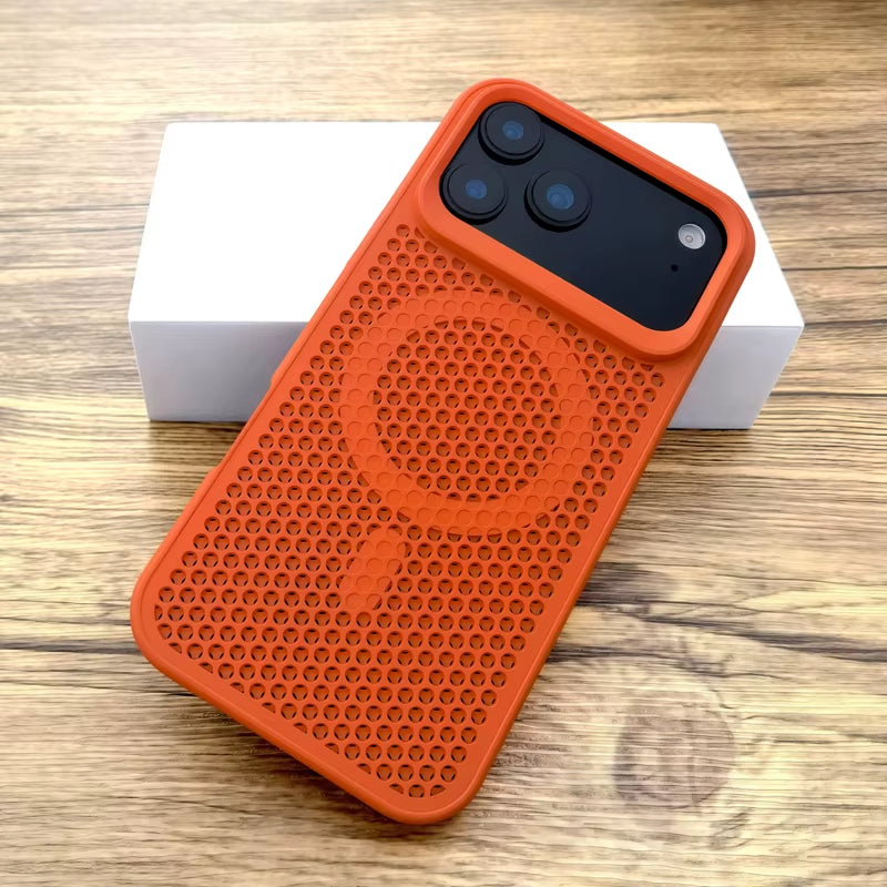 Luxury Dissipate Heat Hard Case for Iphone 17 Air 16 15 14 13 12 Pro Max 17Pro Iphone17 Mag Safe Magsafe Wireless Charge Cover