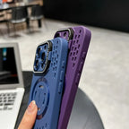 Breathable Soft Back Case for Iphone 16 15 14 13 12 11 Pro Max plus Cooling Heat Dissipation Magnetic Phone Cover for Magsafe