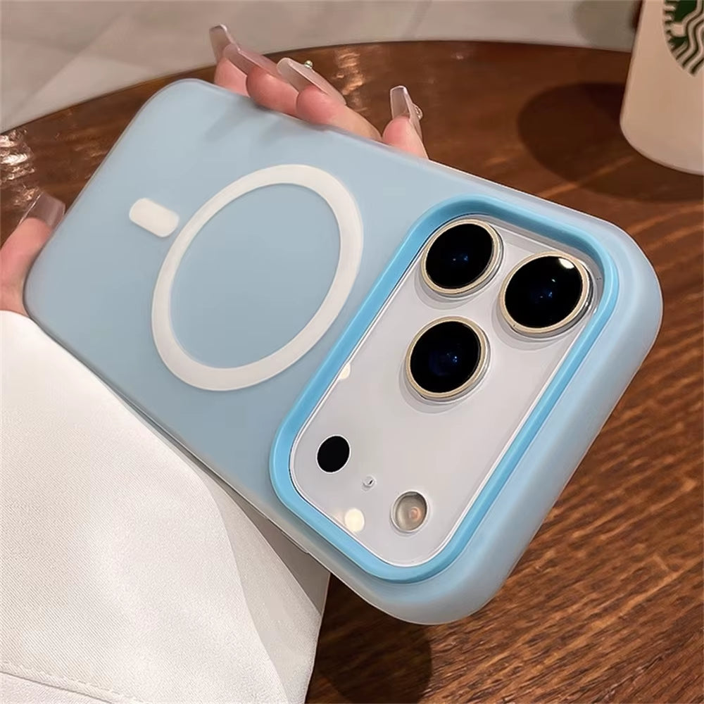 Jelly Candy Color Magnetic Matte Case for Iphone 17 Air 16 15 14 13 12 Pro Max plus Wireless Charging Shockproof Solid Cover