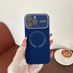 Large Window Glass Lens Protection for Magsafe Case for Iphone 17 16 14 13 15 Pro Max Magnetic Candy Shockproof Silicone Cover