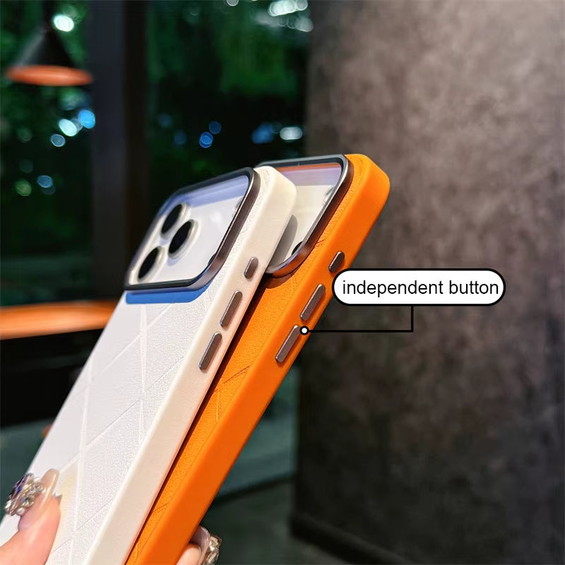 Luxury Simple Business TPU Leather Stylish Phone Case for Apple Iphone 17 Shockproof Proteciton Cover Coque