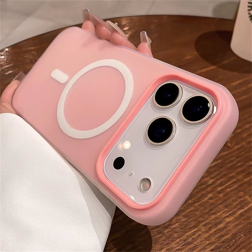 Jelly Candy Color Magnetic Matte Case for Iphone 17 Air 16 15 14 13 12 Pro Max plus Wireless Charging Shockproof Solid Cover