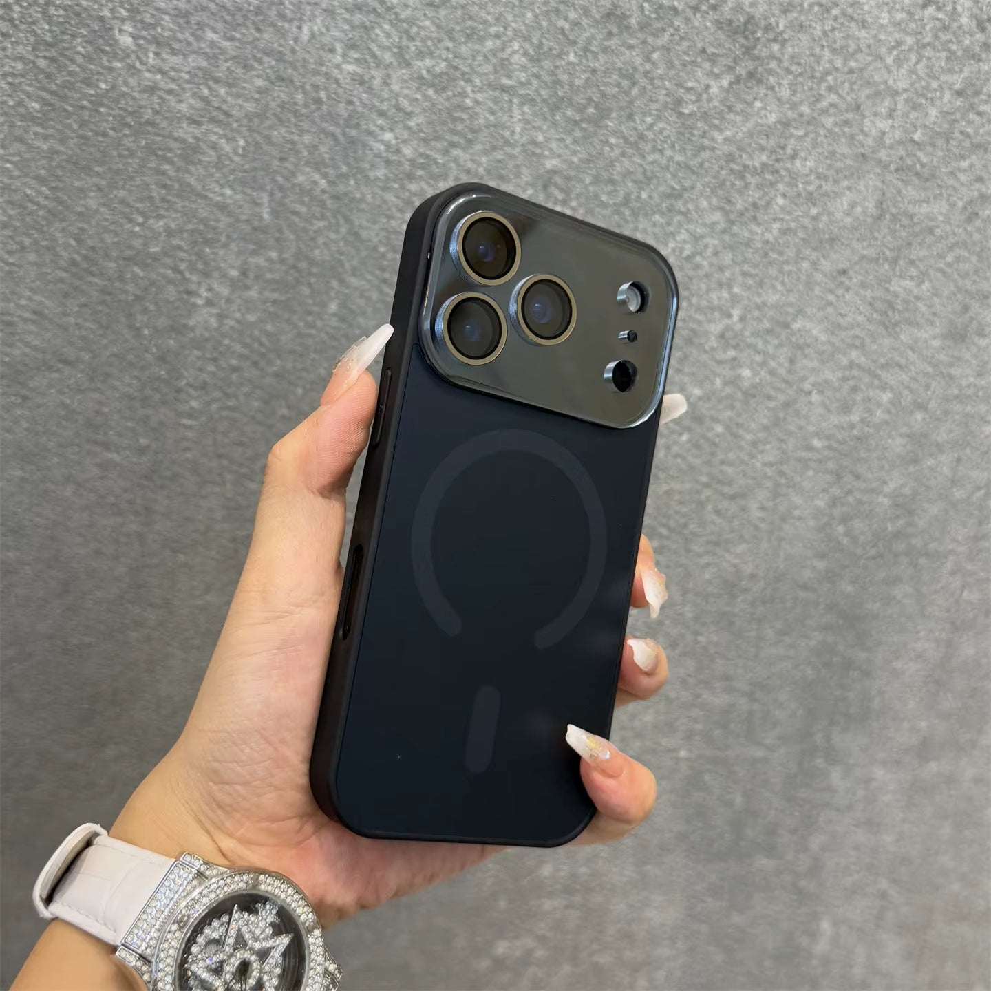 Creative Large Window Lens Film 17 Promax Magsafe Case for Iphone 17 16 15 Pro Max 17Air Magnetic Wireless Charge Cover