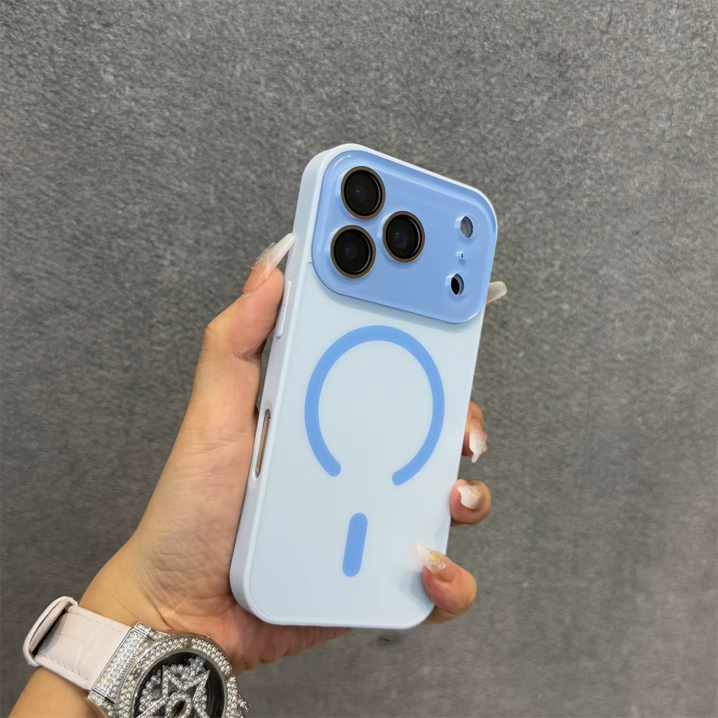 Creative Large Window Lens Film 17 Promax Magsafe Case for Iphone 17 16 15 Pro Max 17Air Magnetic Wireless Charge Cover