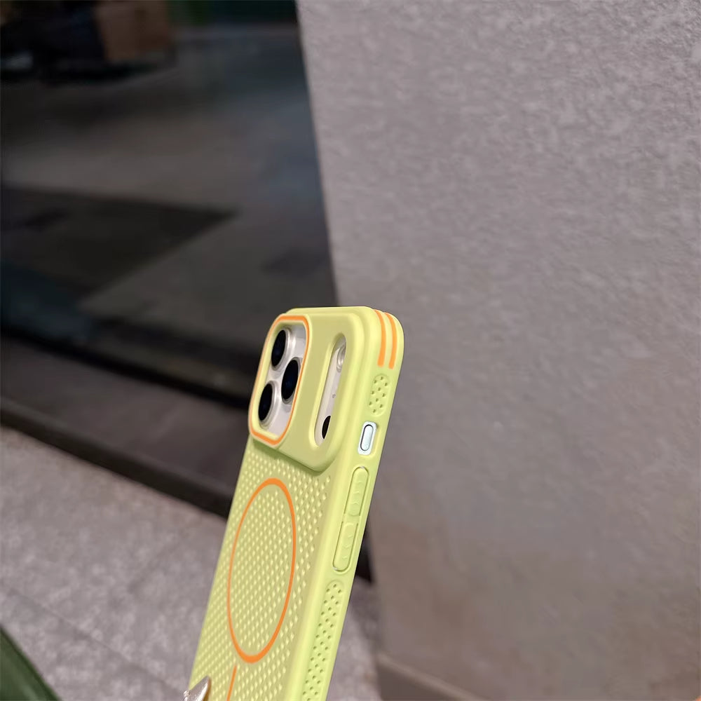 Heat Dissipation Mesh for Magsafe Magnetic Wireless Charge Case for Iphone 17 Air 16 15 14 13 12 Pro Max Breathable Armor Cover