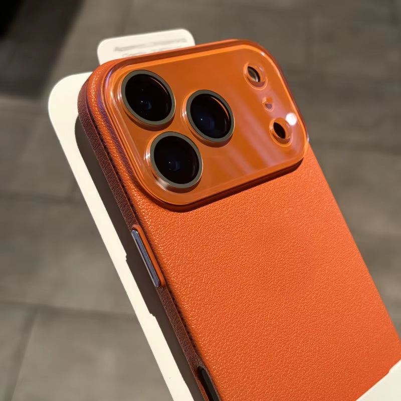 Luxury Leather Texture Silicone Case for Iphone 17 Air 16 15 14 plus 13 12 Pro Max Glass Camera Lens Protection Shockproof Cover