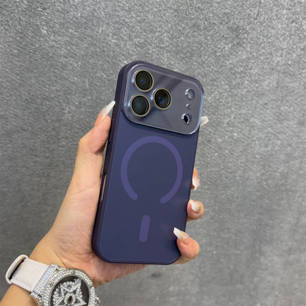 Creative Large Window Lens Film 17 Promax Magsafe Case for Iphone 17 16 15 Pro Max 17Air Magnetic Wireless Charge Cover
