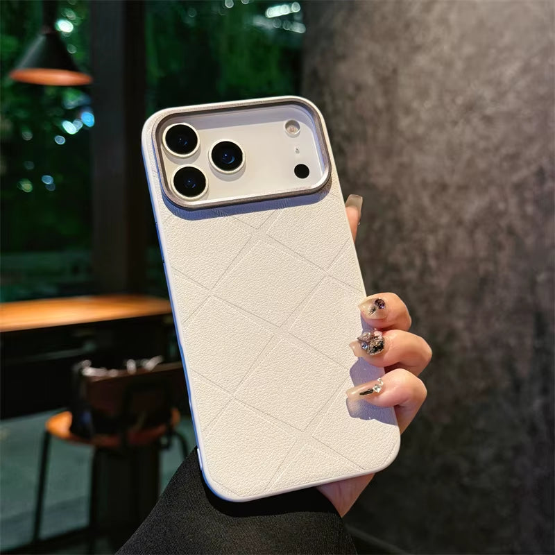 Luxury Simple Business TPU Leather Stylish Phone Case for Apple Iphone 17 Shockproof Proteciton Cover Coque