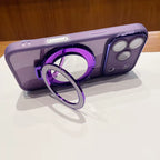 Fashion Glitter Magnetic Phone Case for Iphone 17 Pro Max Air 16 15 Mirror Bracket Dustproof Camera Lens Protect Cover