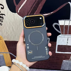 Matte Magnetic Phone Case for Iphone 17 16 15 13 14 Pro Max Magsafe Wireless Charge Frosted Back Metal Lens Frame Buttons Cover