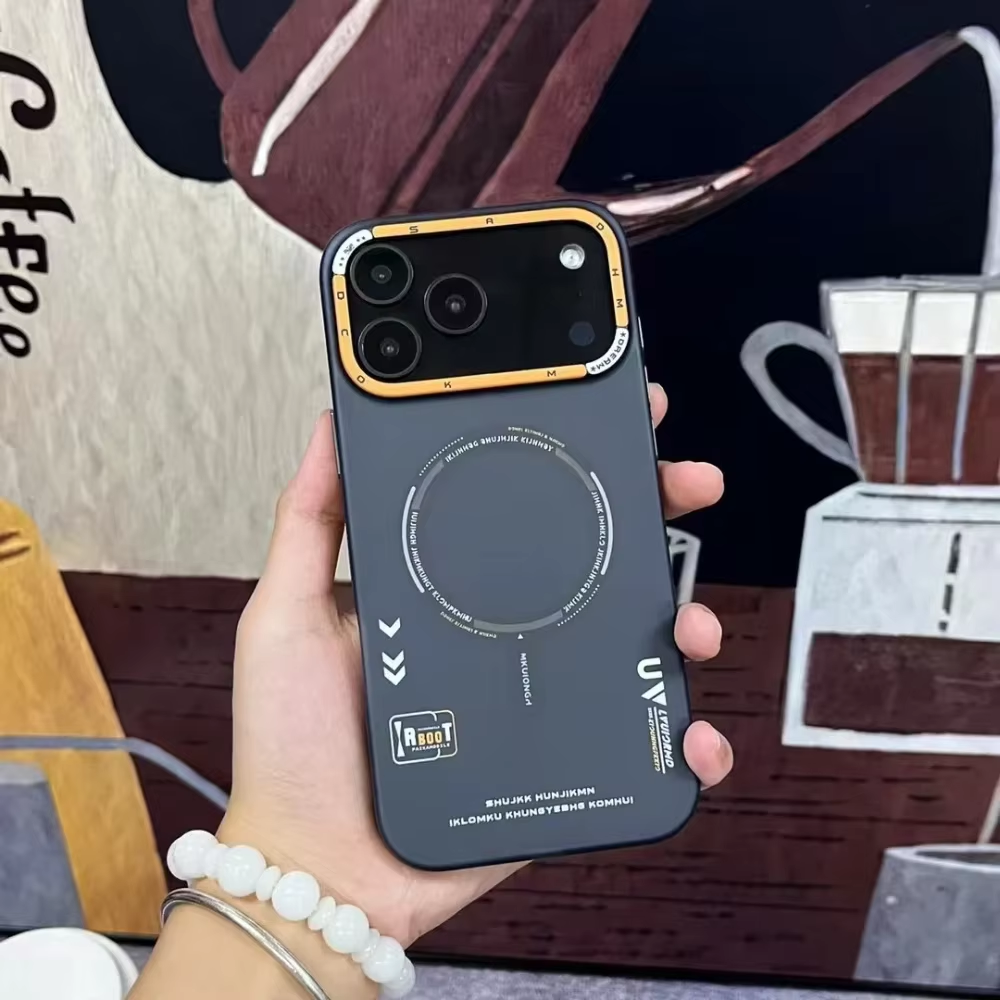 Matte Magnetic Phone Case for Iphone 17 16 15 13 14 Pro Max Magsafe Wireless Charge Frosted Back Metal Lens Frame Buttons Cover