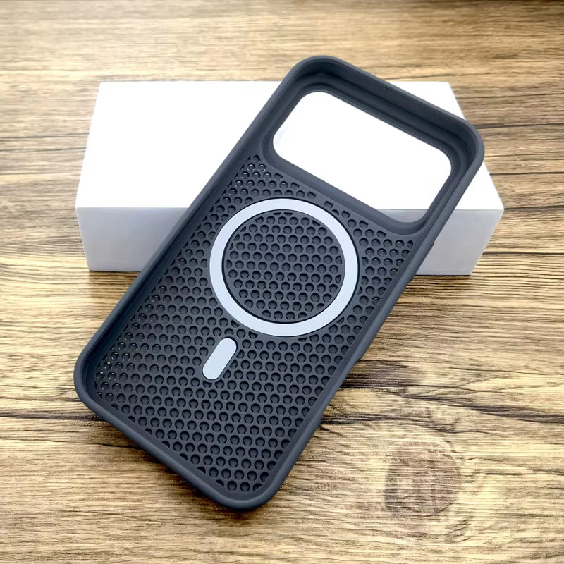 Luxury Dissipate Heat Hard Case for Iphone 17 Air 16 15 14 13 12 Pro Max 17Pro Iphone17 Mag Safe Magsafe Wireless Charge Cover