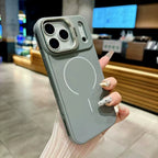 Luxury Silicone Heat Dissipation Shockproof Cover for Iphone 17 Air 17 16 15 14 13 12 Pro Max Lens Holder Magnetic Phone Case