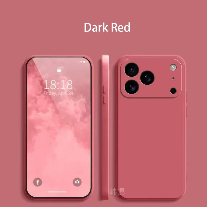 Square Liquid Silicone Phone Case for Apple Iphone 17 Pro Max 17 Air Soft Cover Case