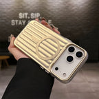 Luxury Corrugated Pattern Magnetic Wireless Charge Case for Iphone 17 for Magsafe Matte Soft Back Cover