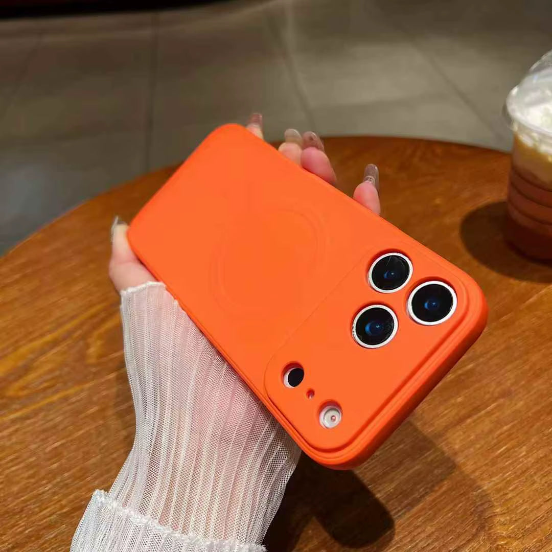 Liquid Silicone Phone Case for Iphone 17 16 15 14 13 12 11 Pro Max plus Air Magsafe Magnetic Wireless Charging Original Fundas