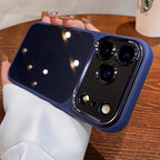 Luxury Transparent Metal Ring Camera Protection Case for Iphone 13 14 15 16 plus 17 Pro Max Air Shockproof Hybrid Acrylic Cover