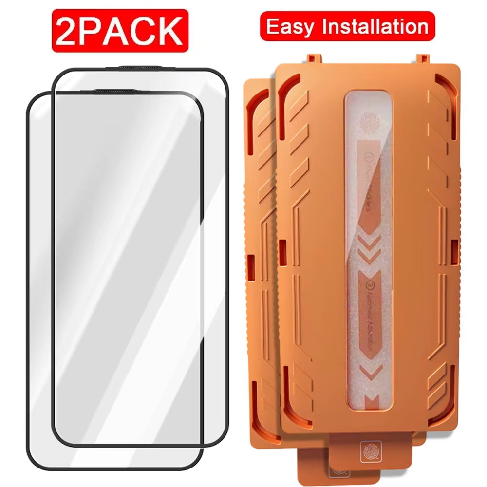 Dust Free Easy Install Tempered Glass for Iphone 17 Pro Max 17 Air HD Clear Screen Protectors Auto Fit Film for Iphone 17 17Pro