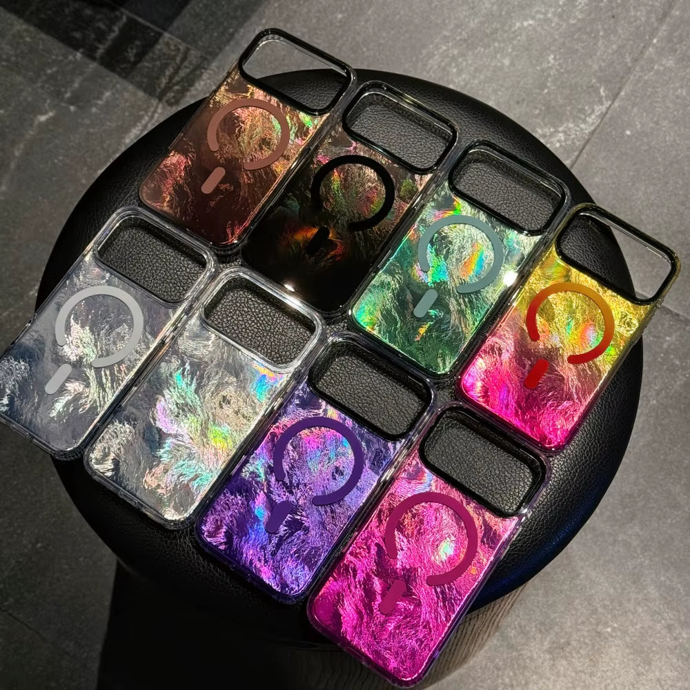 NEW the Gradient Color Design Is Fashionable and Glacier Patterned 17 Case ，Reen Blue