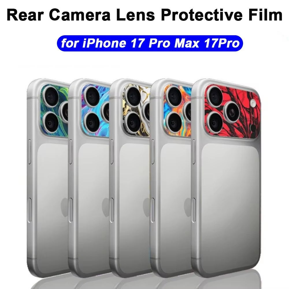 2PCS Full Cover Lens Protector anti Scratch Matte Frosted Lens Color Skin Sticker for Iphone 17 Pro Max 17Pro