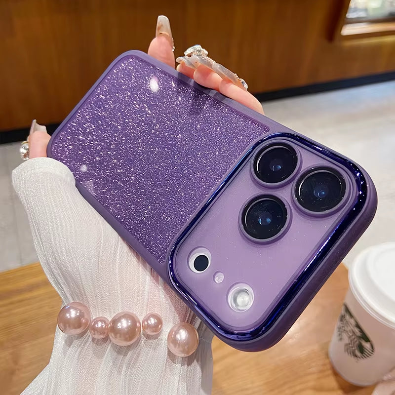 Fashion Glitter Gradient Color Case for Iphone 17 Pro Max 17Air 16 15 plus 17Pro Built in Lens Film to Protect the Phone Case