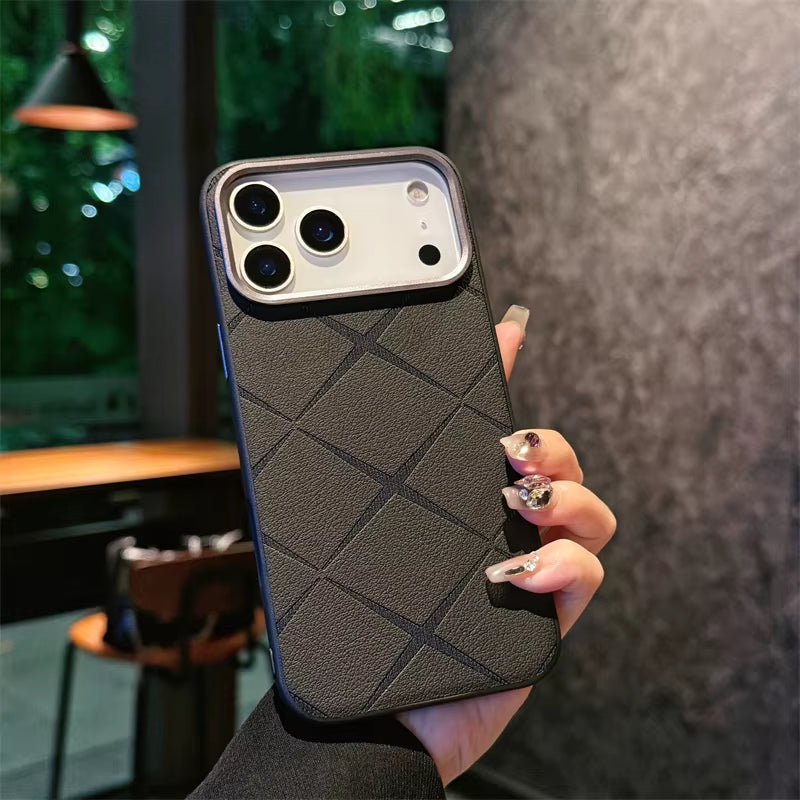 Luxury Simple Business TPU Leather Stylish Phone Case for Apple Iphone 17 Shockproof Proteciton Cover Coque