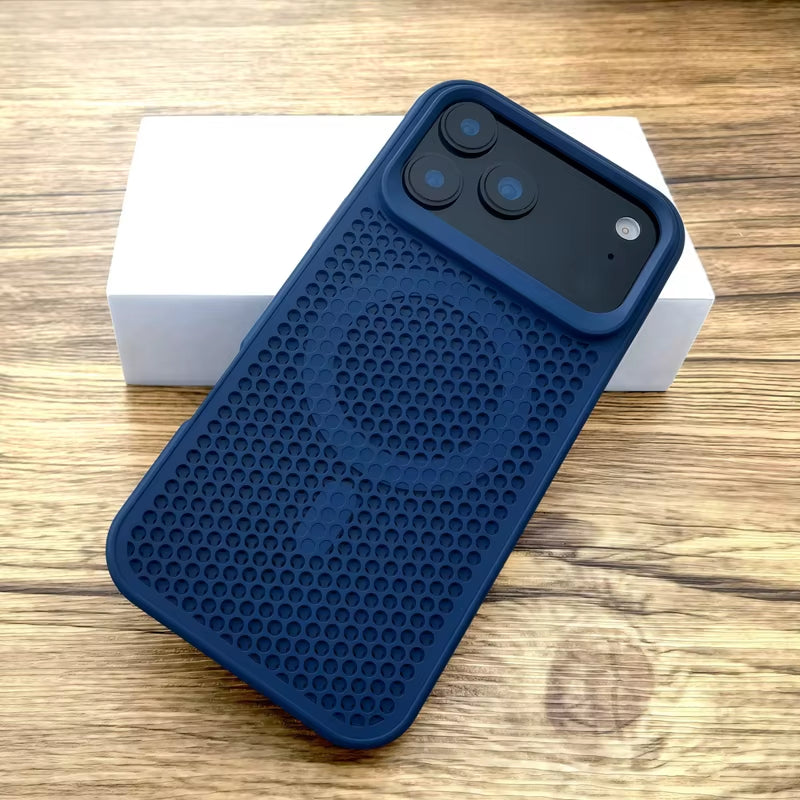 Luxury Dissipate Heat Hard Case for Iphone 17 Air 16 15 14 13 12 Pro Max 17Pro Iphone17 Mag Safe Magsafe Wireless Charge Cover