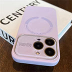 Large Window Glass Lens Protection for Magsafe Case for Iphone 17 16 14 13 15 Pro Max Magnetic Candy Shockproof Silicone Cover