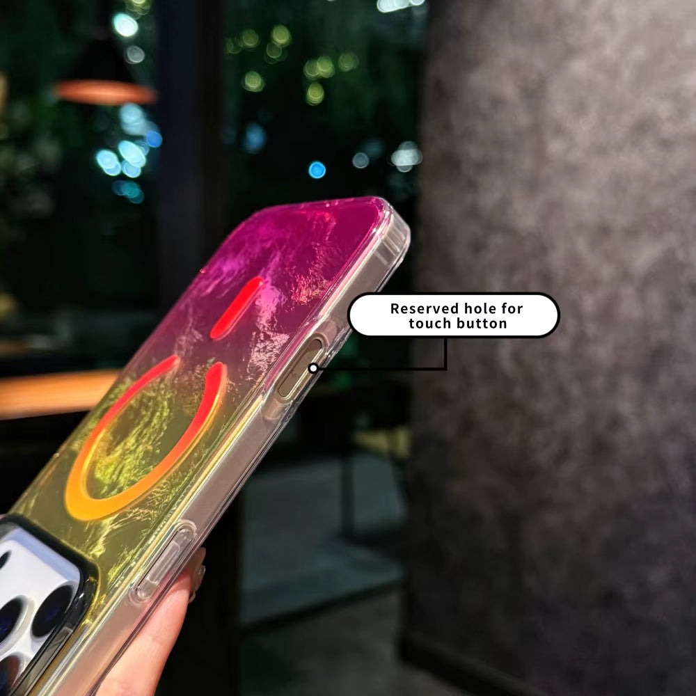 NEW the Gradient Color Design Is Fashionable and Glacier Patterned 17 Case ，Reen Blue