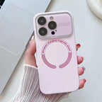 Large Window Glass Lens Protection for Magsafe Case for Iphone 17 16 14 13 15 Pro Max Magnetic Candy Shockproof Silicone Cover