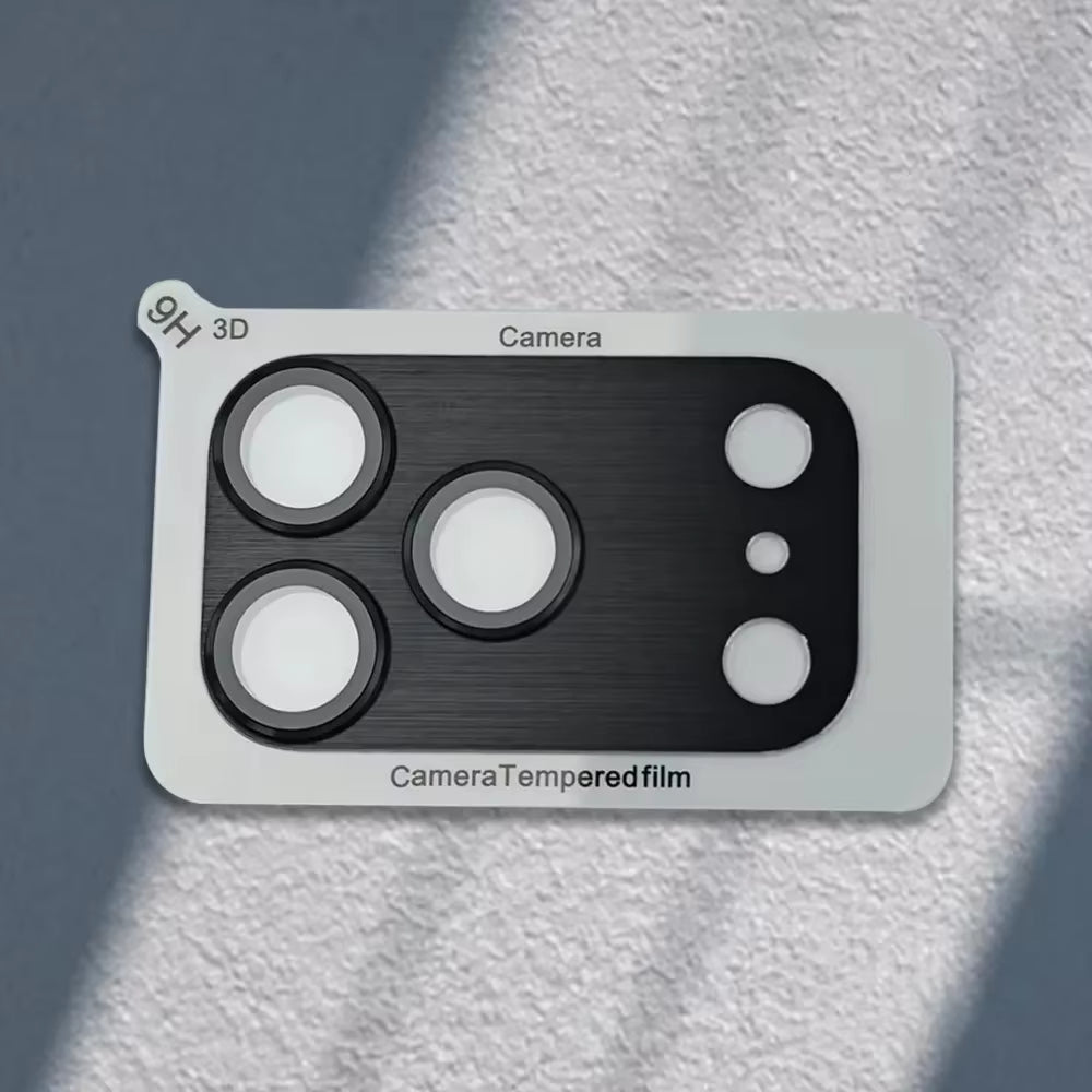 9H HD Armor Camera Lens Protector for Iphone 17 Pro 17 Pro Max Aluminum Metal Ring Lens Tempered Glass Film Case Cap