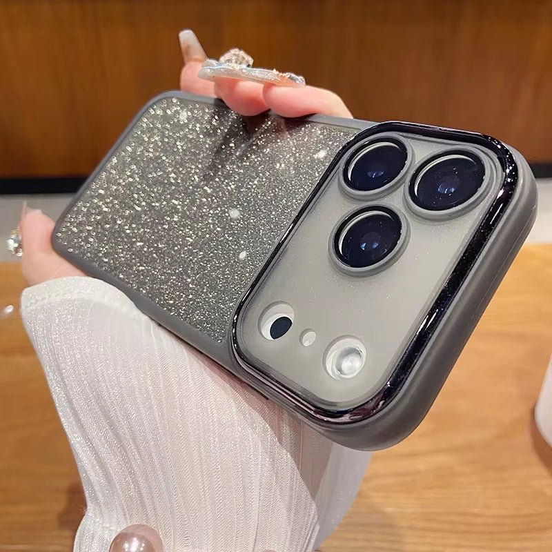 Fashion Glitter Gradient Color Case for Iphone 17 Pro Max 17Air 16 15 plus 17Pro Built in Lens Film to Protect the Phone Case