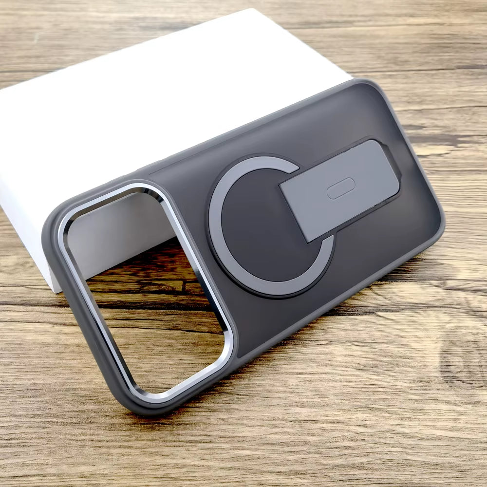 Shockproof Armor Matte Case for Iphone 17 16E 16 15 14 13 12 11 Pro Max Air 17Pro Magsafe Wireless Charge with Stand Full Covers