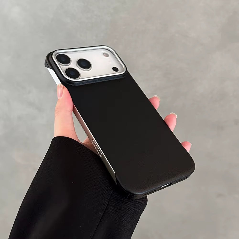 Frameless PU Leather 17 Promax Ultra Thin Phone Case for Iphone 14 15 16 Pro Max 17Air Matte Shockproof Back Cover for 17Pro 17