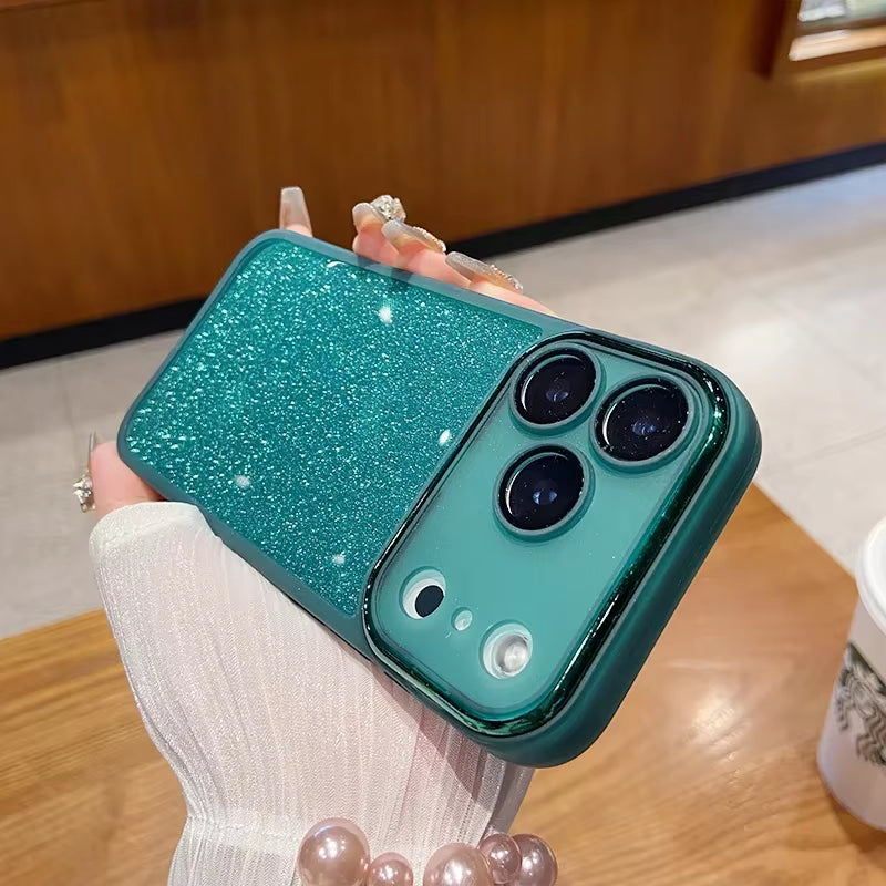 Fashion Glitter Gradient Color Case for Iphone 17 Pro Max 17Air 16 15 plus 17Pro Built in Lens Film to Protect the Phone Case